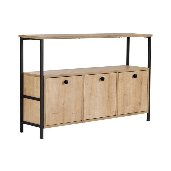 Konsola w dekorze dębu w jasnym naturalnym kolorze 29,5x120 cm Solace – Kalune Design-image-2