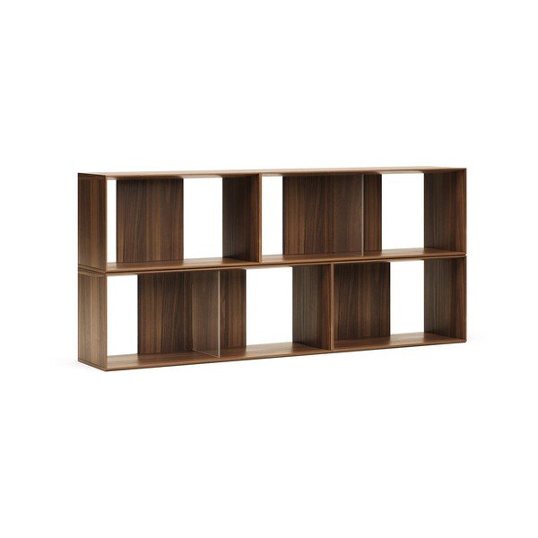 Brązowy modułowy system półek w dekorze orzecha 4 szt. 168x76 cm Litto – Kave Home-image-2