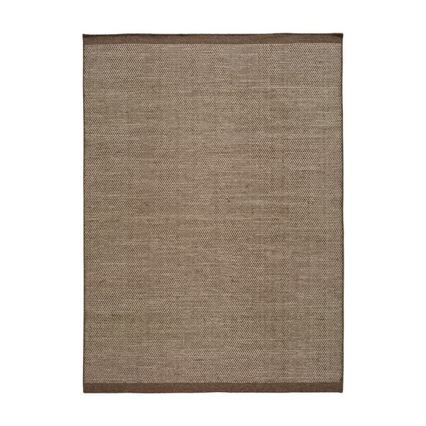 Brązowy wełniany dywan Universal Kiran Liso, 60x110 cm