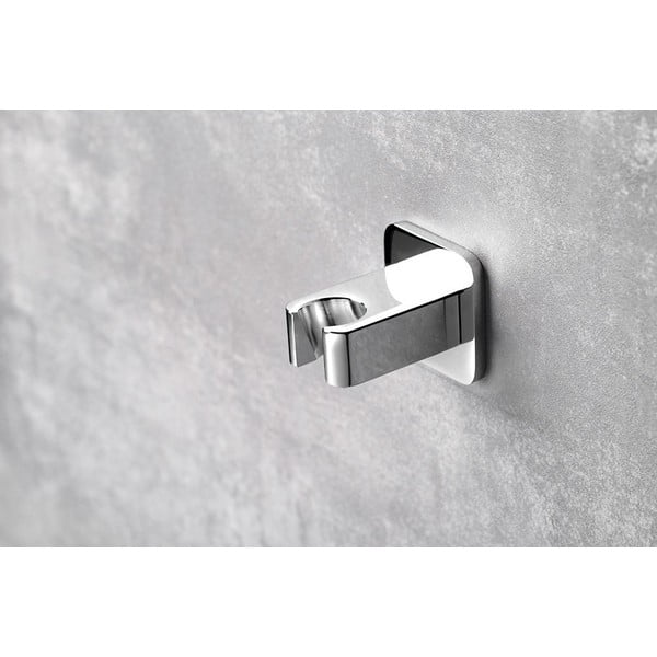 Uchwyt na słuchawkę prysznicową z mosiądzu w kolorze srebra z połyskiem Jumper – Sapho-image-2