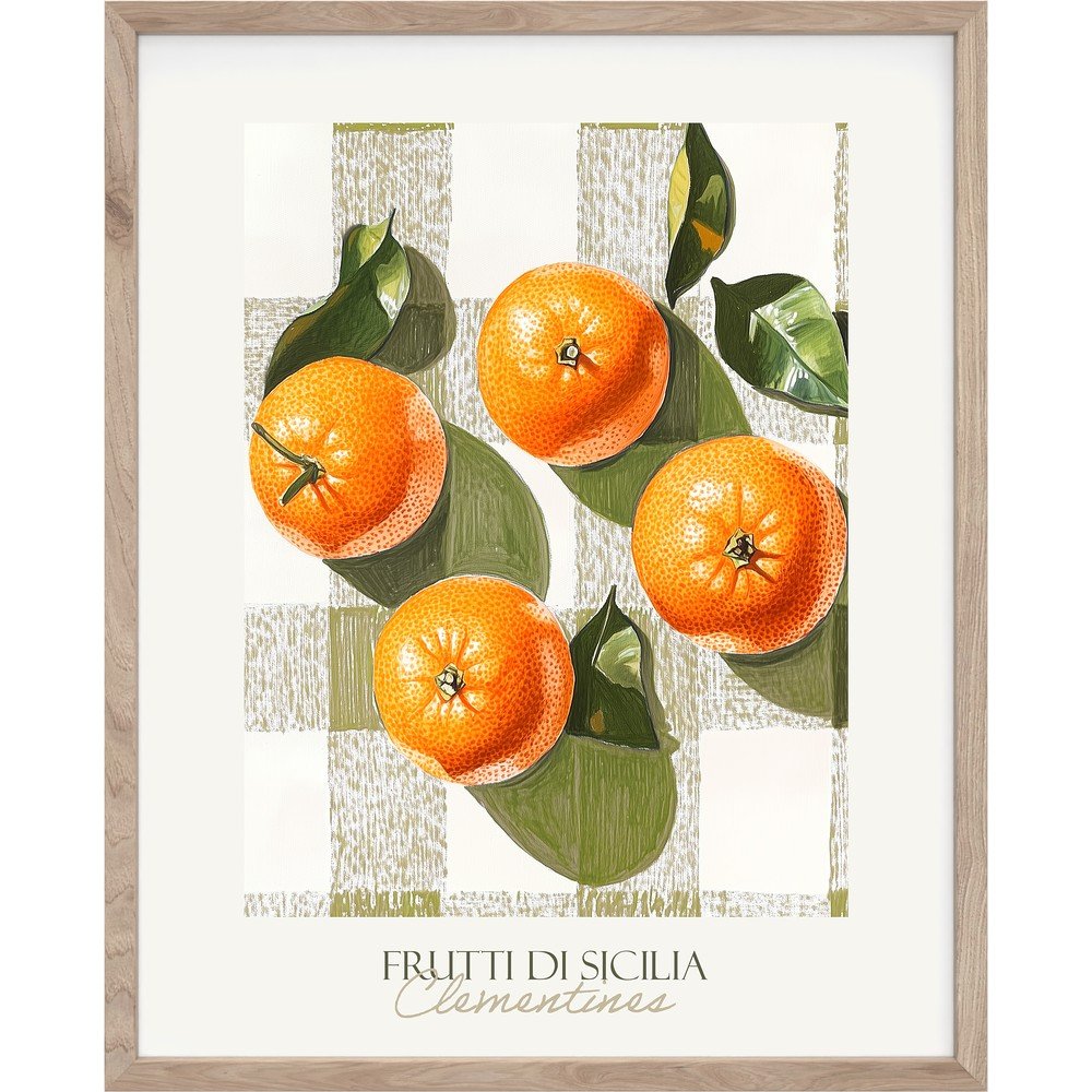 Obraz drukowany z ramą w zestawie 40x50 cm Mandarines  – Styler