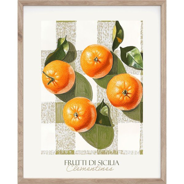 Obraz drukowany z ramą w zestawie 40x50 cm Mandarines  – Styler
