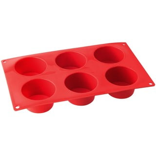 Czerwona silikonowa forma na 6 muffinów Dr. Oetker Flexxibel Love