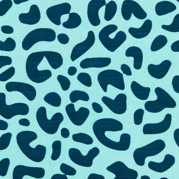 Jasnoniebieski dywanik łazienkowy 39x60 cm Leopard – Artsy Doormats-image-3