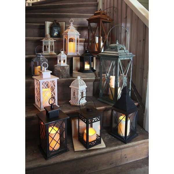 LED lampion Lantern 37 cm, czarny-image-1