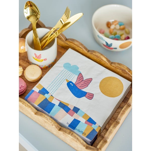 Papierowe serwetki zestaw 20 szt. 33x33 cm Colorine – Bloomingville Mini-image-3