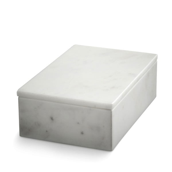 Białe marmurowe pudełko NORDSTJERNE, 10x15 cm