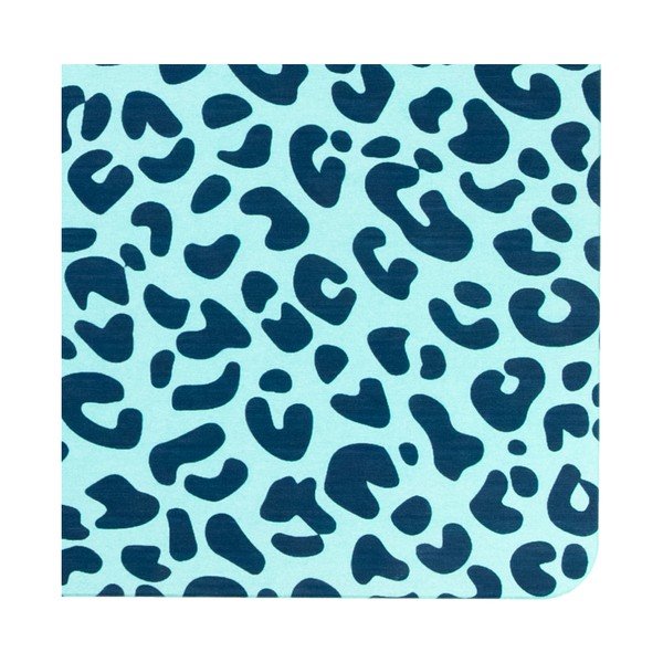 Jasnoniebieski dywanik łazienkowy 39x60 cm Leopard – Artsy Doormats-image-2