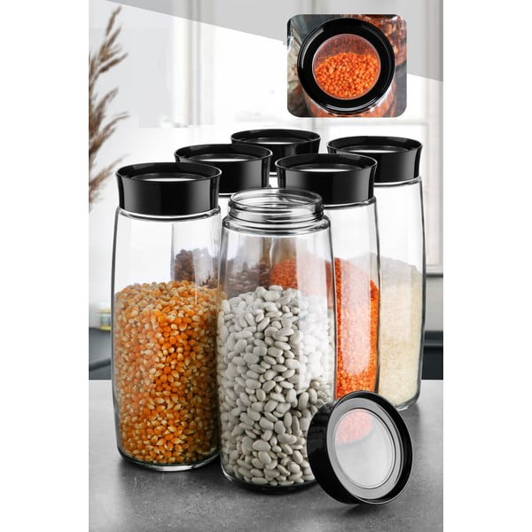 Szklane pojemniki na żywność 6 szt. – Hermia-image-1