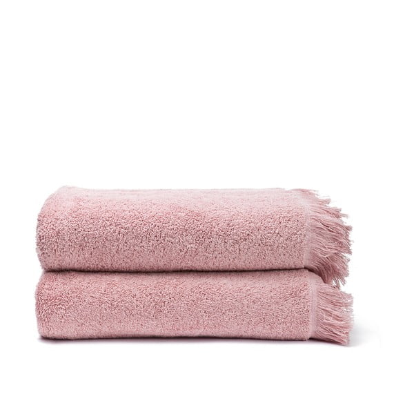 Komplet 2 różowych ręczników kąpielowych Casa Di Bassi Bath, 70x140 cm