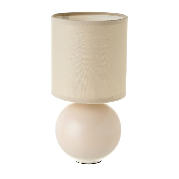 Beżowa ceramiczna lampa stołowa z tekstylnym kloszem (wys. 24,5 cm) – Casa Selección