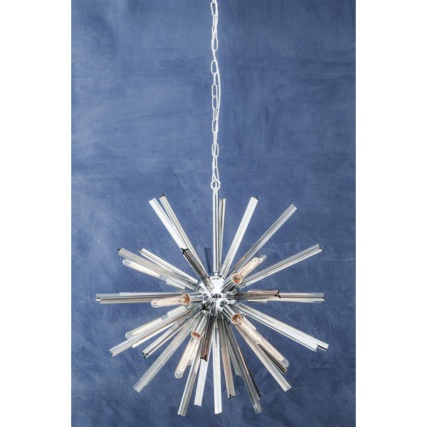 Metalowa lampa wisząca ze szklanym kloszem ø 75 cm Karlo – Premier Housewares-image-4