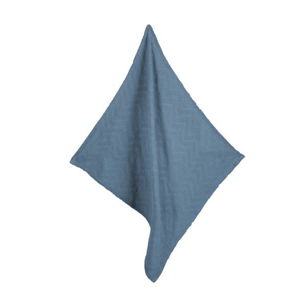 Niebieski dzianinowy koc dziecięcy z bawełny organicznej 80x80 cm Seashells – Roba-image-1