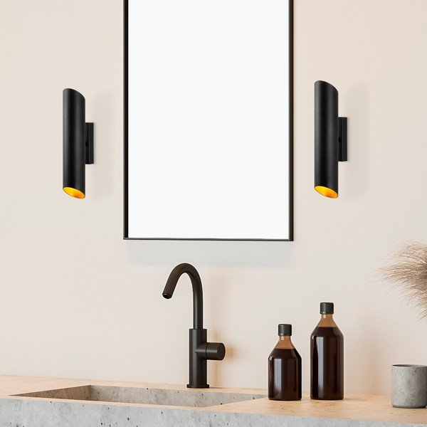 Kinkiet w czarno-złotym kolorze ø 8 cm Cut – Opviq lights-image-2