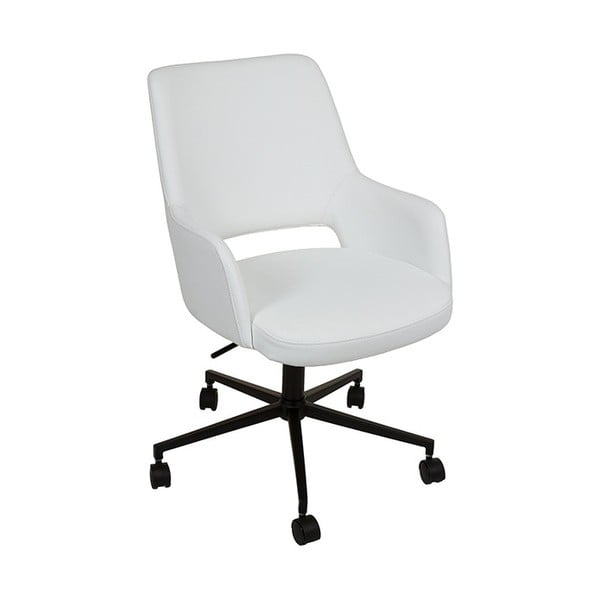 Białe krzesło biurowe z podłokietnikami Santiago Pons Avedis