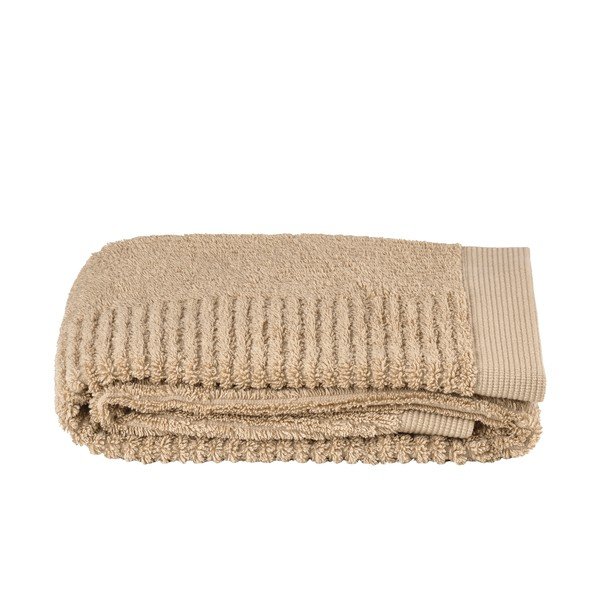 Beżowy bawełniany ręcznik frotte 50x100 cm Classic – Zone
