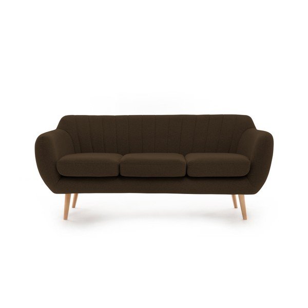 Ciemnobrązowa sofa z naturalnymi nóżkami Vivonita Kennet-image-3