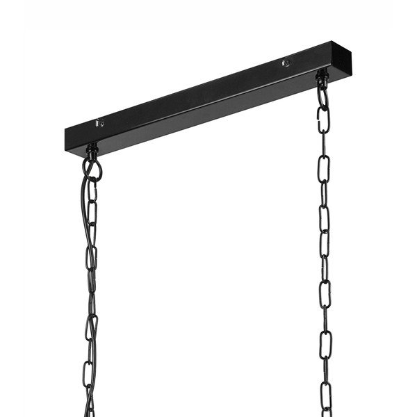 Czarno-brązowa lampa wisząca ze szklanym kloszem − LAMKUR-image-4
