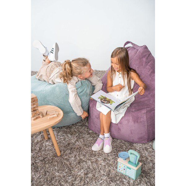 Fioletowy sztruksowy dziecięcy worek do siedzenia Game Amuse – SLOWDOWN-image-1