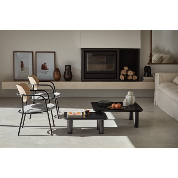 Zestaw 2 czarnych stolików Teulat Nest-image-3