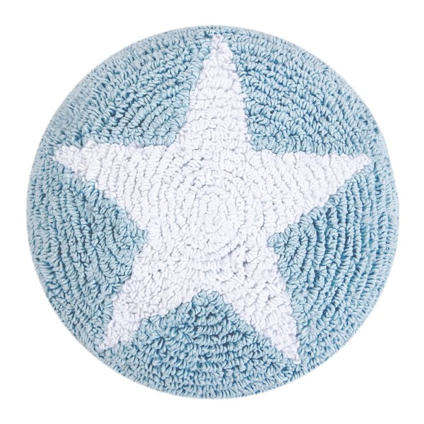 Niebieska poduszka bawełniana Happy Decor Kids Star, ⌀ 30 cm