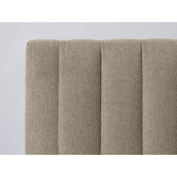 Beżowo-naturalne łóżko dwuosobowe ze stelażem 180x200 cm Oceane – Bobochic Paris-image-4