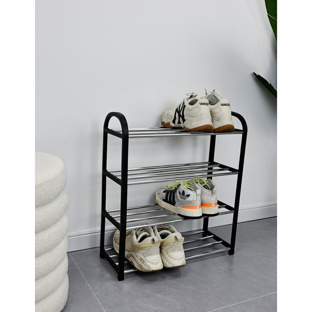 Czarny plastikowy regał na buty 50,5x57x19 cm Hallfrid – Yes Everyday (zdjęcie 4)