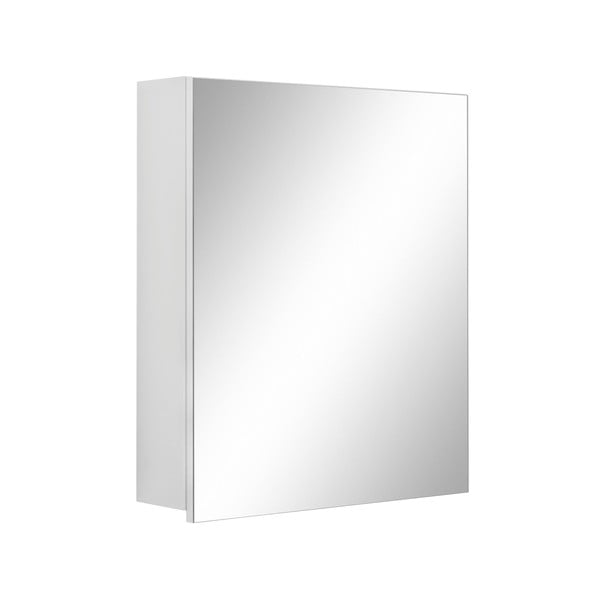 Biała ścienna szafka łazienkowa z lustrem Støraa Wisla, 60x70 cm
