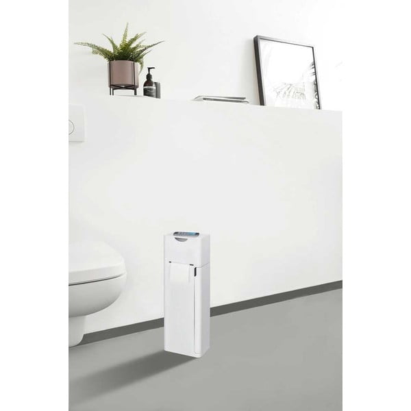 Biały plastikowy stojak na papier toaletowy ze szczotką Imon – Wenko-image-1