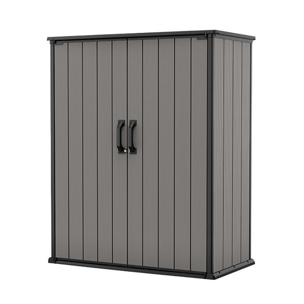 Szara plastikowa szafa ogrodowa Tall – Keter