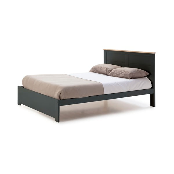 Antracytowe łóżko dwuosobowe 140x190 cm Akira – Marckeric-image-3