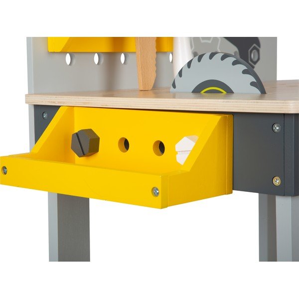 Dziecięcy drewniany stół roboczy z narzędziami Legler Miniwob-image-4