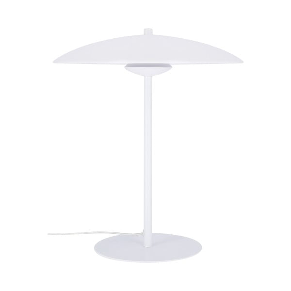 Biała lampa stołowa LED z metalowym kloszem (wysokość 41 cm) Lund – Candellux Lighting