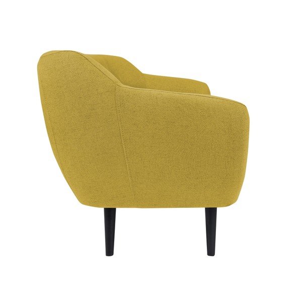 Żółta sofa 2-osobowa z brązowymi nogami Mazzini Sofas Piemont-image-2