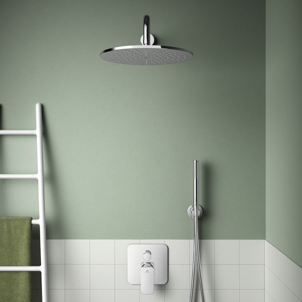 Podtynkowa bateria ścienna w kolorze srebra z połyskiem Ceraplan – Ideal Standard-image-1