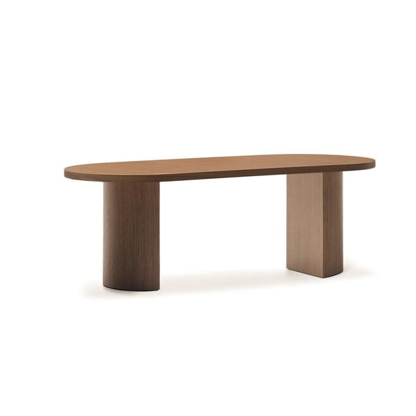 Okrągły stół z blatem w dekorze orzecha 100x200 cm Nealy – Kave Home