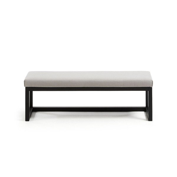 Czarno-szarobeżowa ławka Loya – Kave Home
