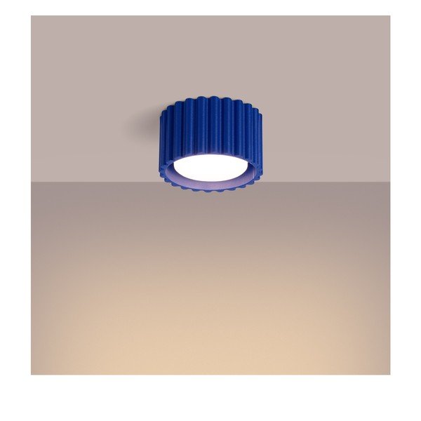 Niebieska metalowa lampa punktowa ø 10 cm Zora – Sollux-image-4