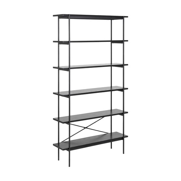 Czarny regał w dekorze jesionu 94x172 cm Angus – Actona-image-2