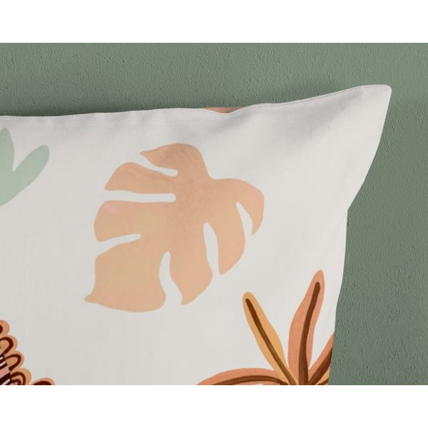 Brązowo-beżowa bawełniana pościel dziecięca do łóżeczka 100x135 cm Dino – Good Morning-image-3