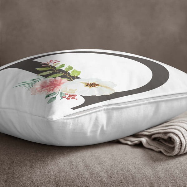 Poszewka na poduszkę Minimalist Cushion Covers Floral Alphabet D, 45x45 cm