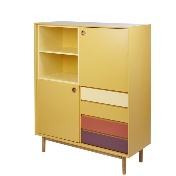 Musztardowa komoda Tom Tailor Color Box, 114x137 cm-image-3