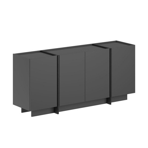 Antracytowa komoda z otworem na kable 180x80x45 cm Dorma – Kalune Design