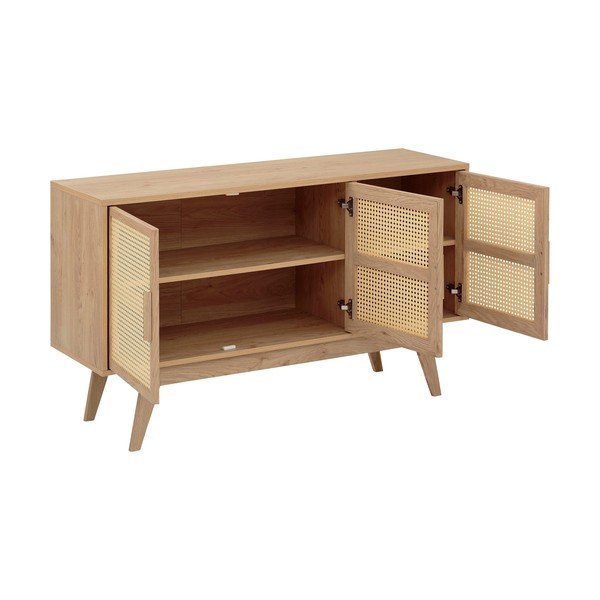 Niska komoda w dekorze dębu w naturalnym kolorze 128x75 cm Bridget – Støraa-image-3