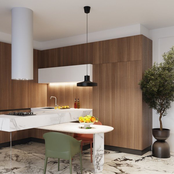 Czarna lampa wisząca ø 35 cm Vito – Sollux-image-1