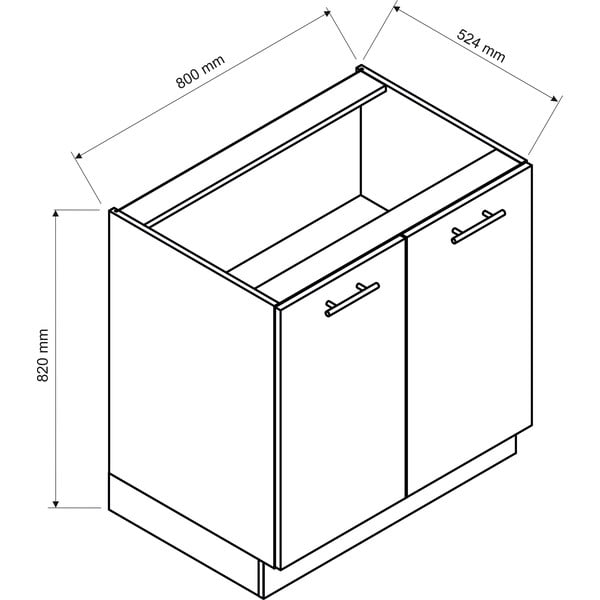 Dolna szafka kuchenna (szer.  80 cm) Brodie – STOLKAR-image-2