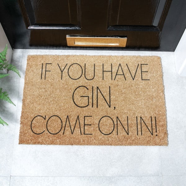 Wycieraczka z włókna kokosowego 40x60 cm If You Have Gin – Artsy Doormats-image-2