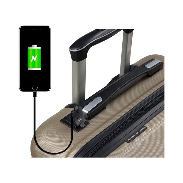 Walizka na kółkach z USB w kolorze złota My Valice COLORS LASSO Cabin Suitcase-image-3