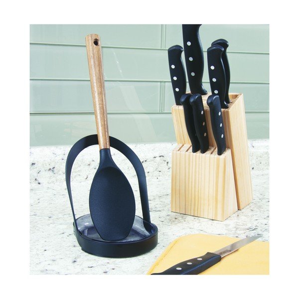 Czarny uchwyt na przybory kuchenne iDesign Austin, 12x13 cm-image-1