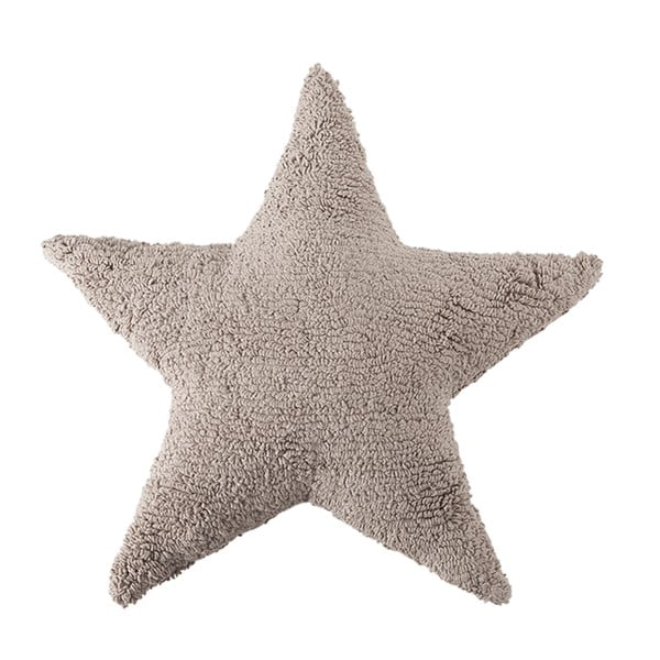 Beżowa poduszka bawełniana wykonana ręcznie Lorena Canals Star, 54x54 cm